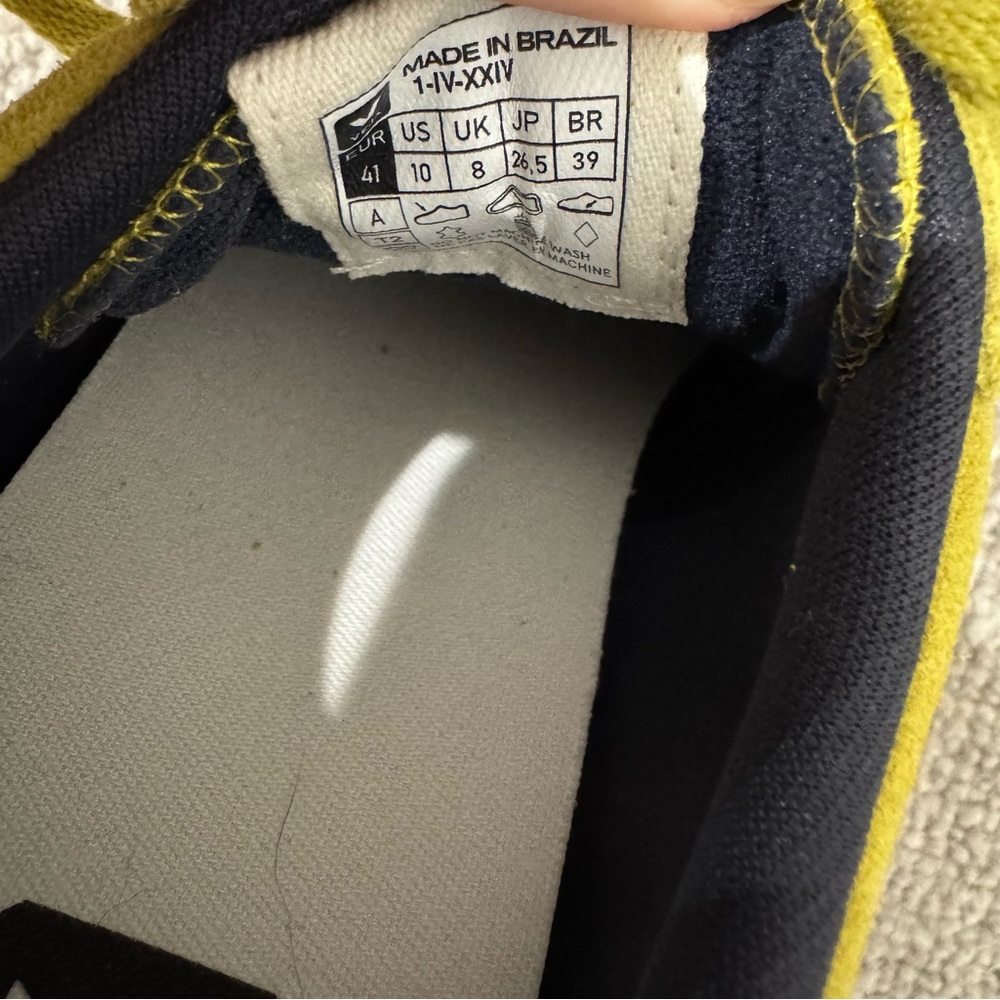 Veja Women’s Suede Sneakers in Chartreuse with White V - Picture 7 of 7